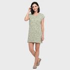 Women's Green Round Neck T-Shirt Style Nighty, Light Green, small