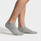 Men's Ankle Length Regular Fit Pack of 3 Socks ( Charcoal, White, Grey ), मिश्रित हल्का ग्रे, small