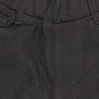 Girls Jet Black Flared Fit Raw Hem Jeans, Black, small