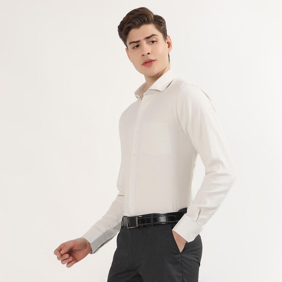 Men's Light Sage Green Cotton Classic Formal Shirt, Light Green, large