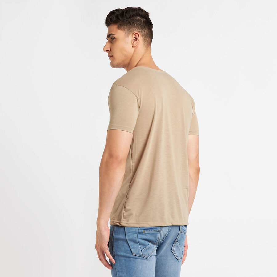 Round Neck T- Shirt, गहरा पीला, large image number null