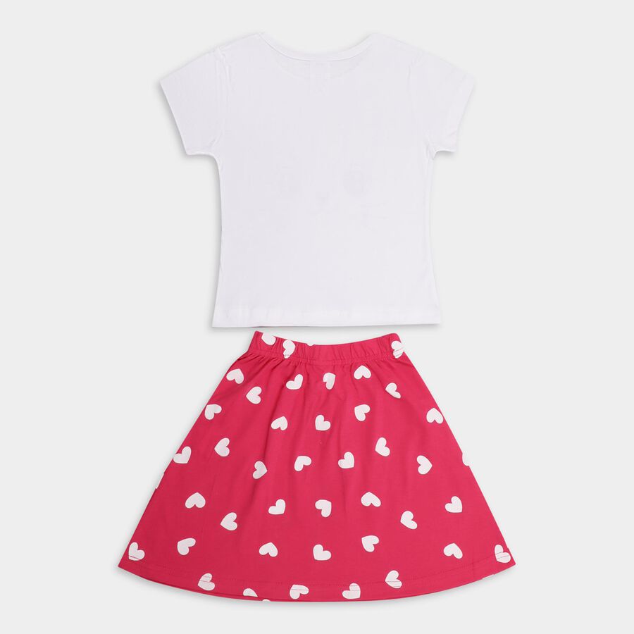 Girls' Top Skirt , गुलाबी, large image number null