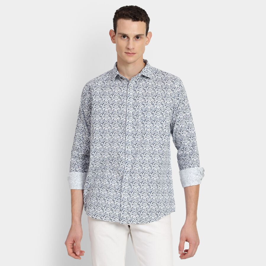Men's 100% Cotton Casual Shirt, सफ़ेद, large image number null