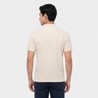 Men's White Polo Neck Polo T-Shirt, Off White, small