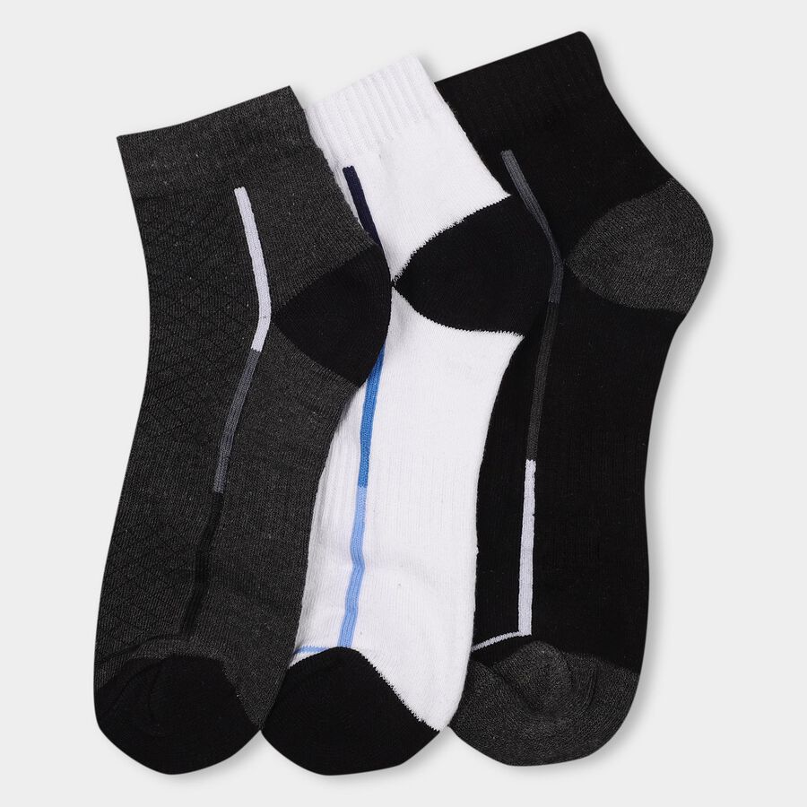 Men's Sports Socks, Black, large image number null