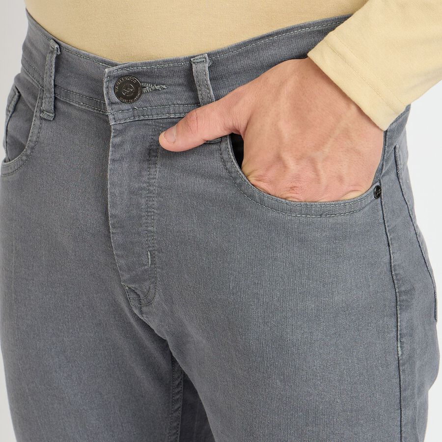 Men's Slim Fit Jeans, हल्का ग्रे, large image number null