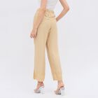 Women's Beige Regular Fit Embroidered Palazzos, Beige, small