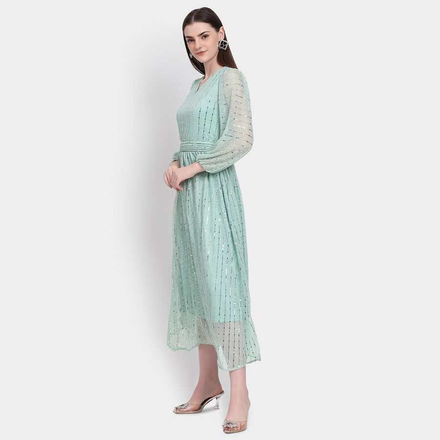 Ladies' Dress, हल्का हरा, large image number null