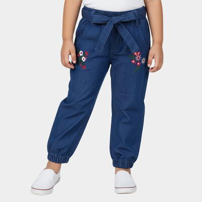 Girls' Blue Regular Fit Jeans