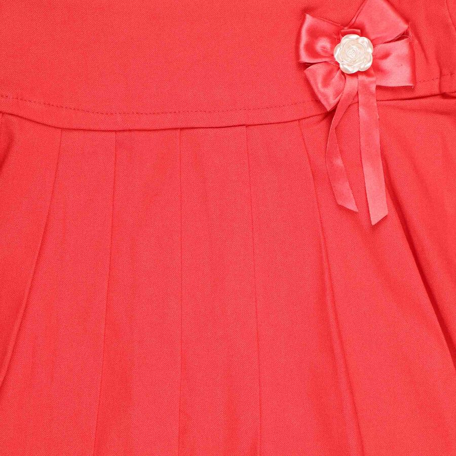 Girls Pleated Pull Ups Skirt, Red, large image number null