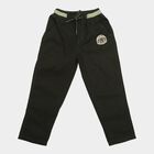 Boys' Olive Green Regular Fit Drawstring Trousers, ओलिव, small