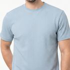 Men's Light Blue Cotton Round Neck Regular T-Shirt, Light Blue, small