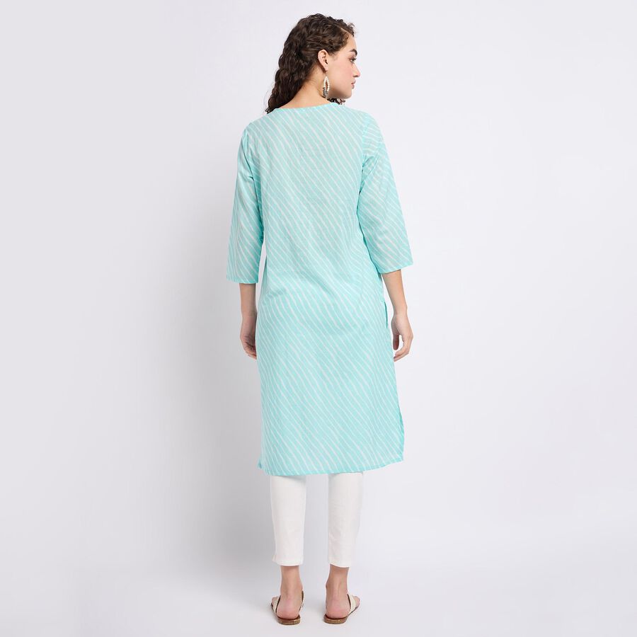 Ladies' 100% Cotton Kurta , एक्वा, large image number null