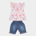 Infants' 100% Cotton Capri Set, सफ़ेद, small image number null