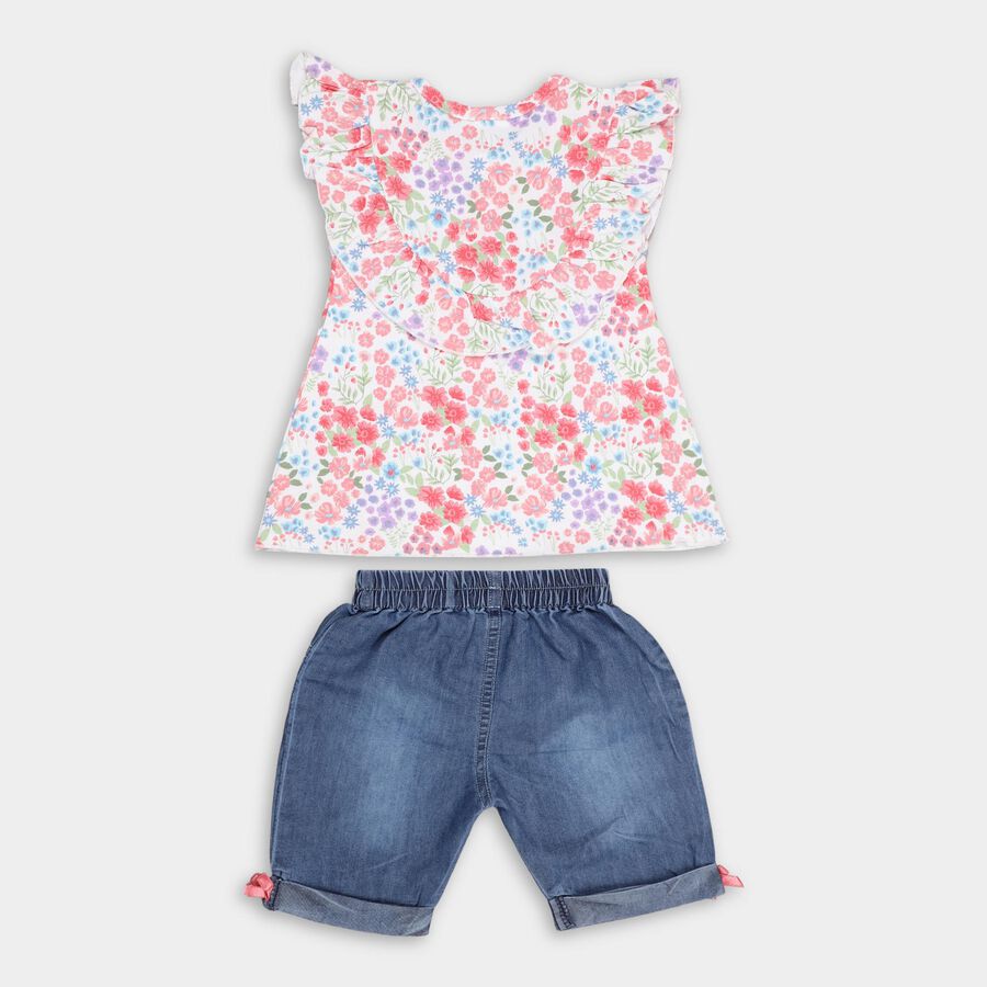 Infants' 100% Cotton Capri Set, सफ़ेद, large image number null