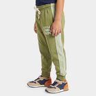 Boys Olive Green Jogger Slogan Print Pyjama, ओलिव, small