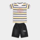 Boys' 100% Cotton Woven Baba Suit , White, small image number null