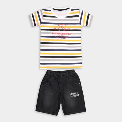 Boys' 100% Cotton Woven Baba Suit 