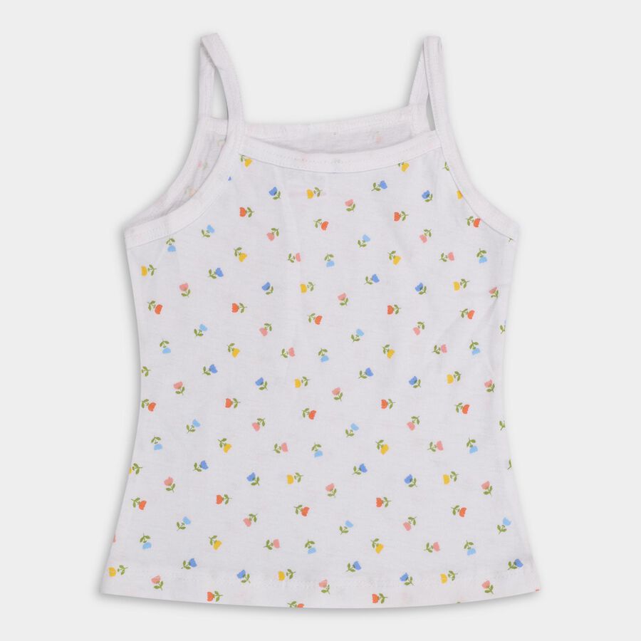 Girls' 100% Cotton Vest (Pack of 2), White, large image number null