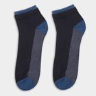 Men's Multi-Color Ankle Fit Color-Blocked Socks, Black, small image number null
