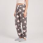Women's Grey Straight Fit Heart Lounge Pyjama, Light Grey, small