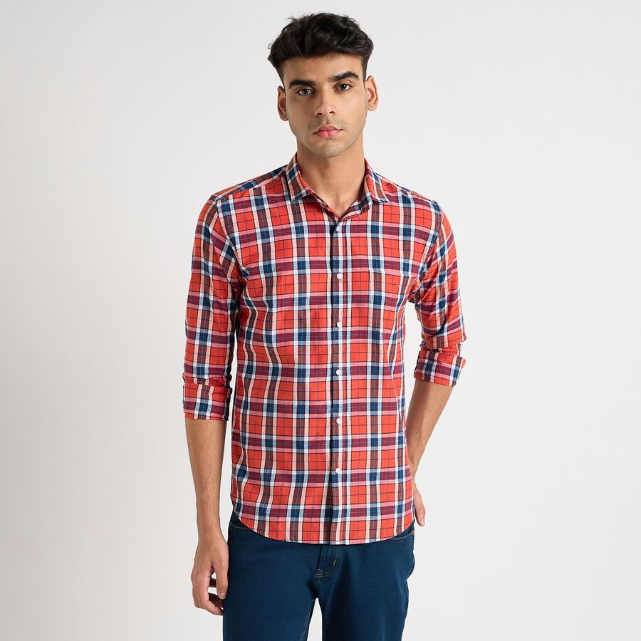 Men's Casual Shirt, नारंगी, large image number null
