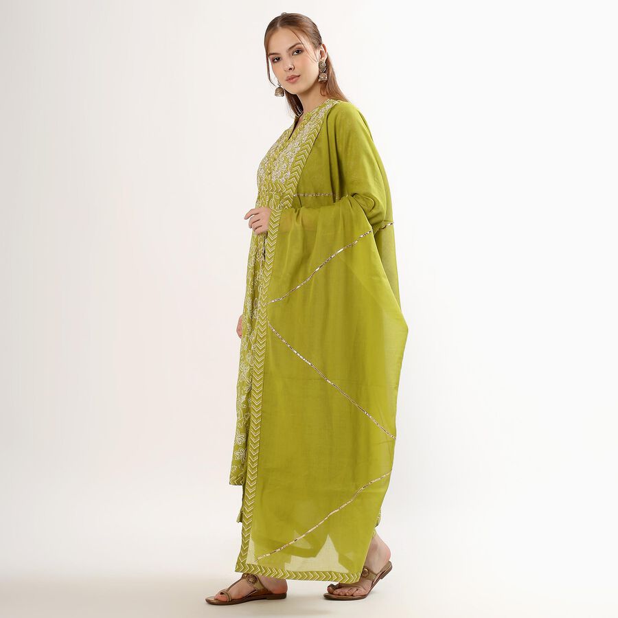 Ladies' 100% Cotton Kurta, Light Green, large image number null