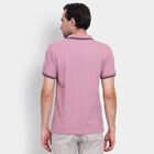 Men's Collared Half Sleeves T-Shirt, गुलाबी, small image number null