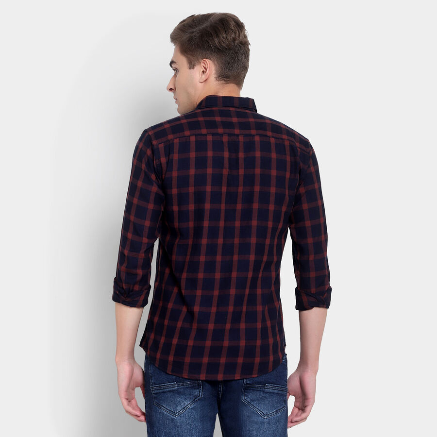 Cotton Checks Casual Shirt, Rust, large image number null