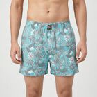 Men's Aqua Classic Fit Tropical Printed Boxers, Aqua, small