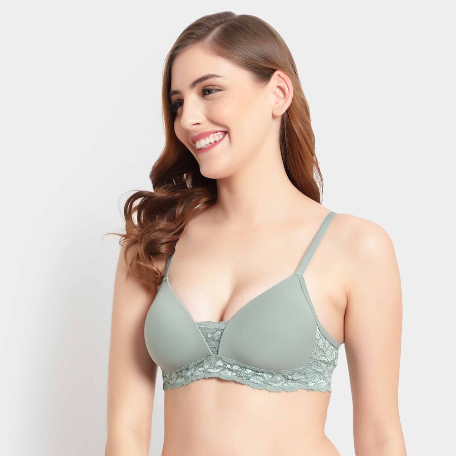 Padded Bralet Bra, Olive, large image number null