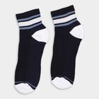 Men's Socks (Pack of 3), काला, small