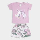 Infant Girls' 100% Cotton Short Set, Lilac, small image number null