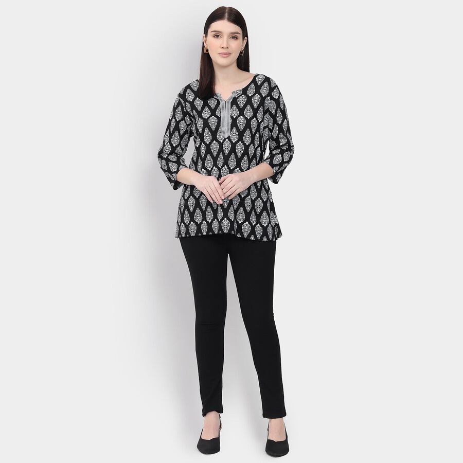 Ladies' Kurti, काला, large image number null