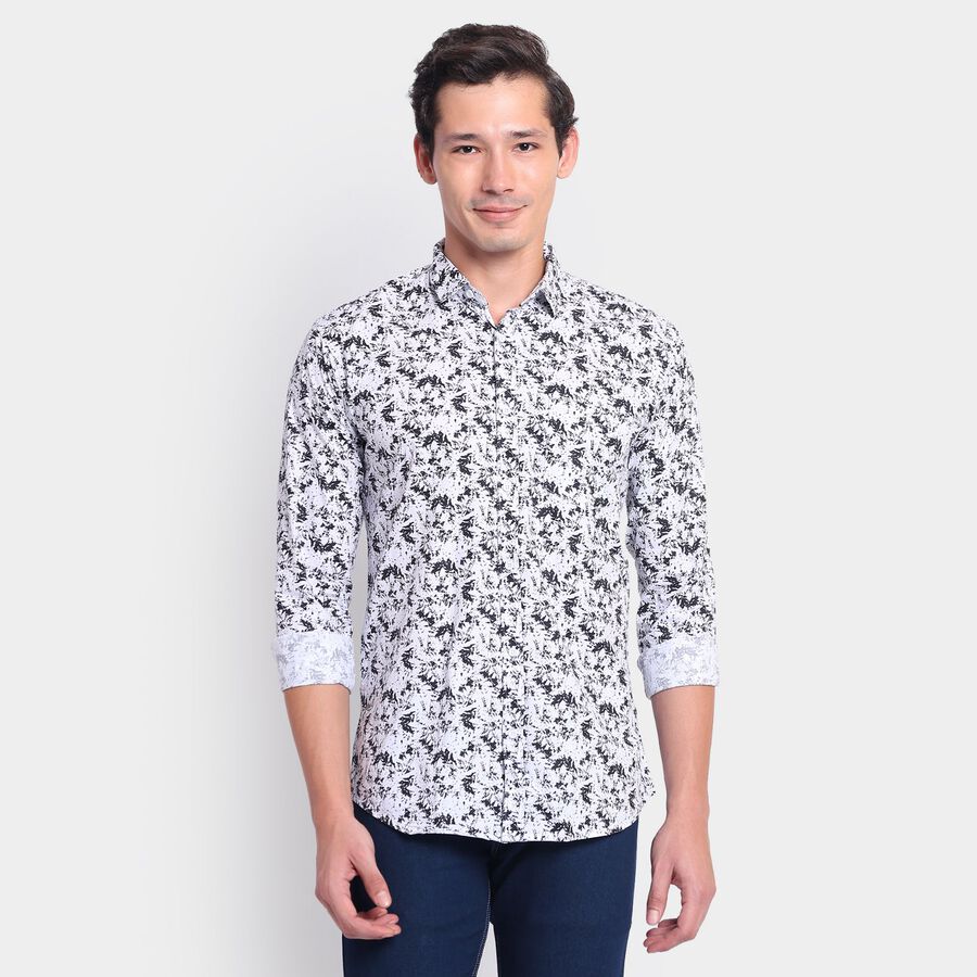 Men's 100% Cotton Casual Shirt, काला, large image number null