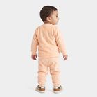 Infants' Peach Round Neck Graphic Print Baba Suit, Peach, small