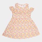 Girls Cotton Frock, Off White, small image number null