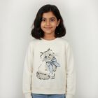 Girls' Sweatshirt, Off White, small image number null