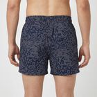 Men's Navy Blue Relaxed Fit Printed Boxers, नेवी ब्लू, small