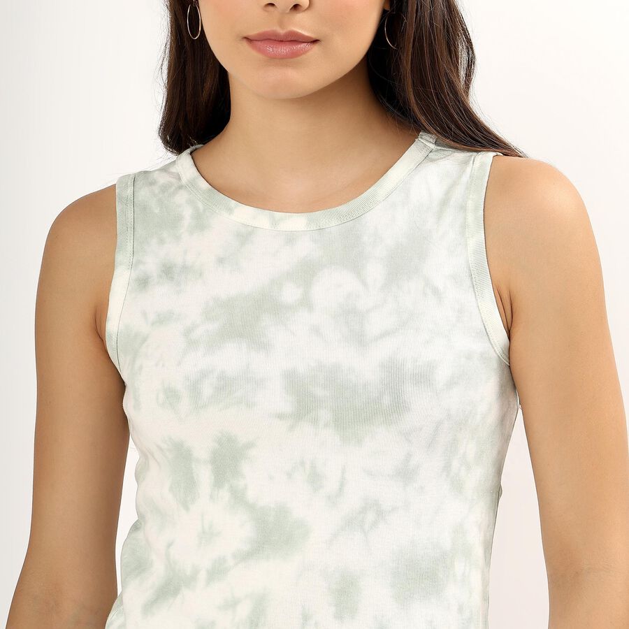 Ladies' 100% Cotton Round Neck T-Shirt , Light Green, large image number null