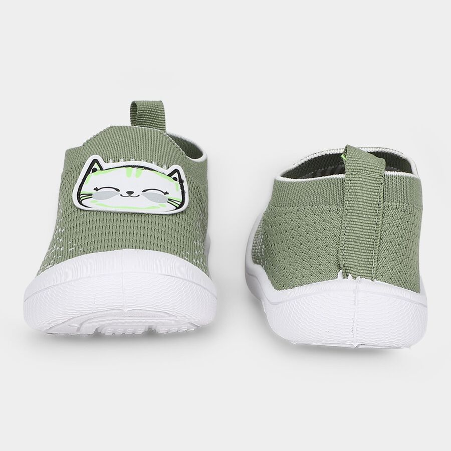 Boys' Green Slip-On Casual Sneakers, हरा, large