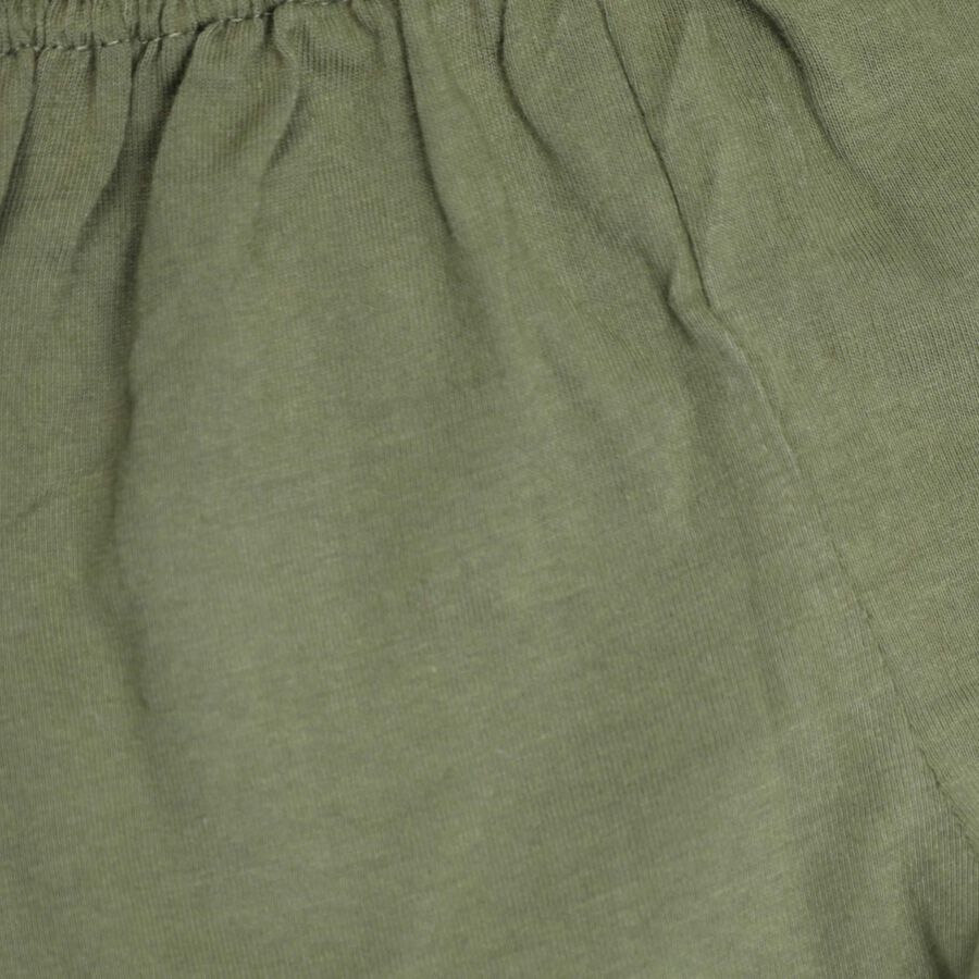Infants Cotton Printed Baba Suit, Olive, large image number null