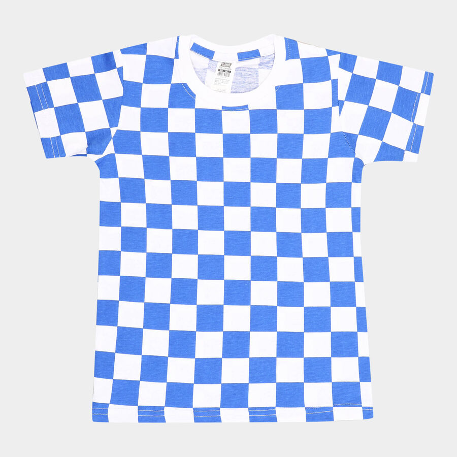 Boys Cotton T-Shirt, ऑफ व्हाइट, large image number null