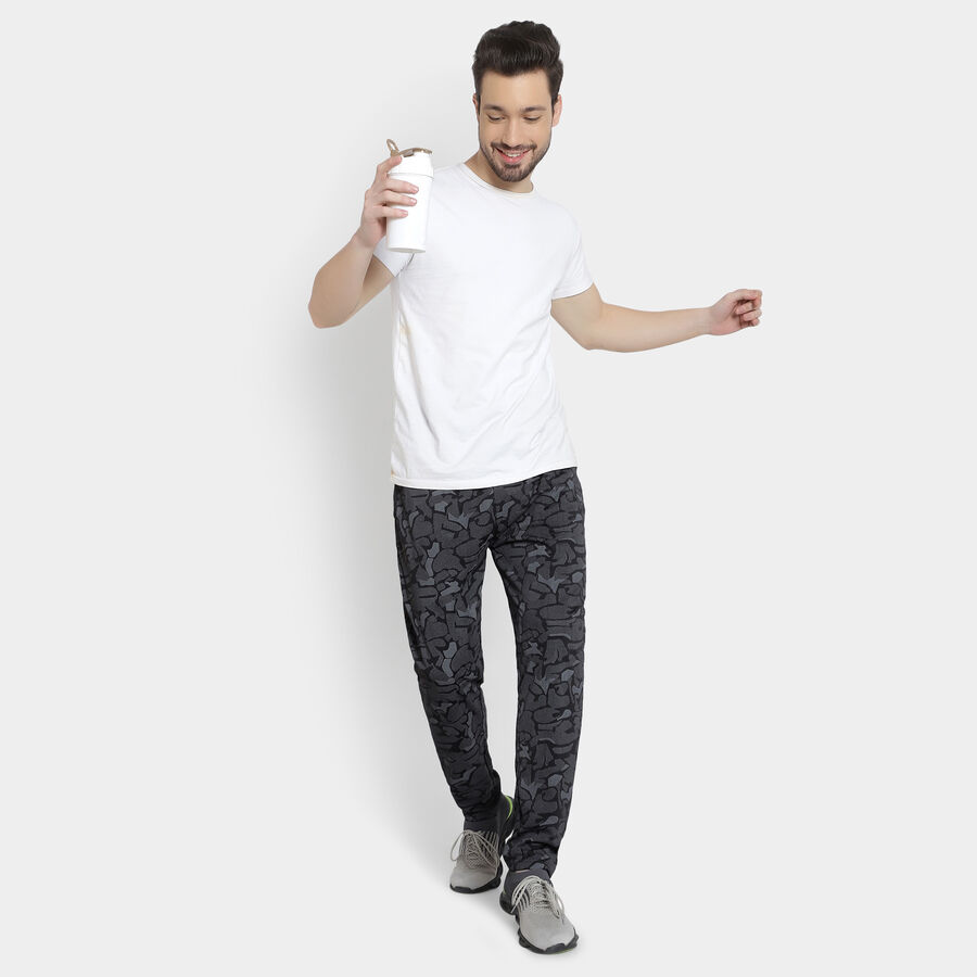 Printed Track Pants, Dark Grey, large image number null