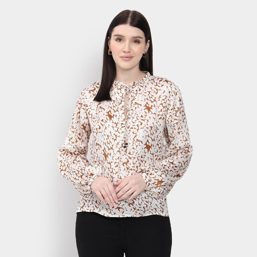 Ladies' Top , भूरा, large