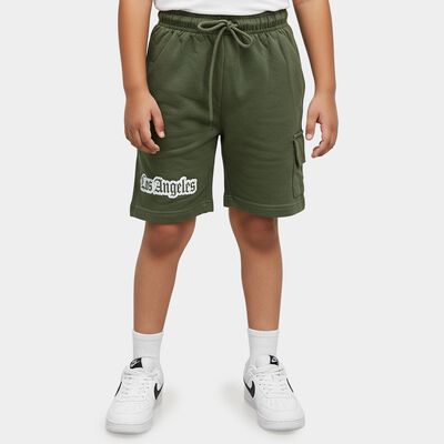 Boys' Olive Regular Fit Drawstring Bermuda Shorts
