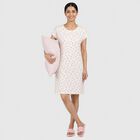 Women's White Minimalist Nighty, ऑफ व्हाइट, small