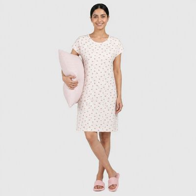 Women's White Minimalist Nighty