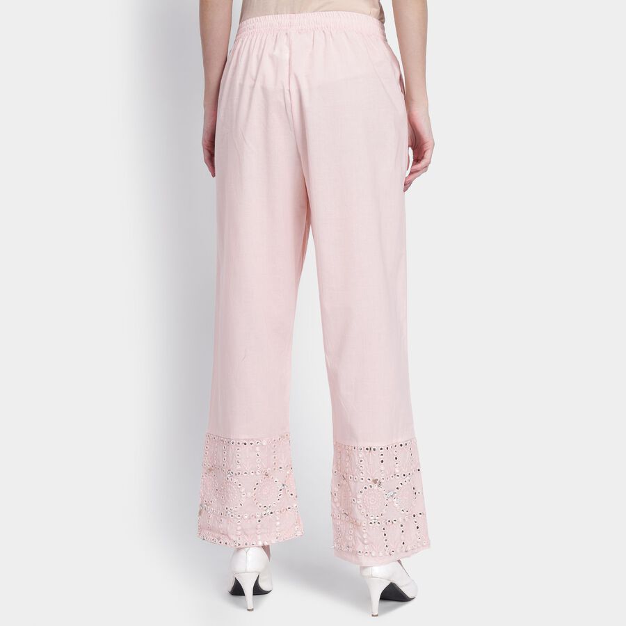 Ladies' 100% Cotton Palazzos, हल्का गुलाबी, large image number null