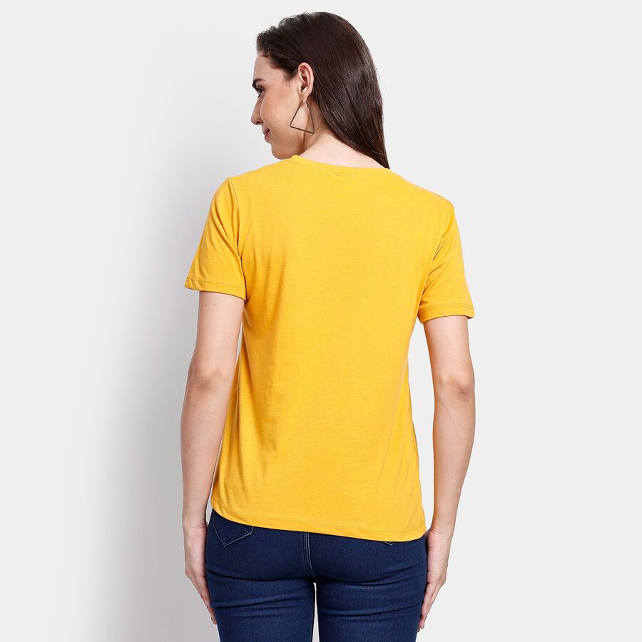 Ladies' Round Neck T-Shirt, Mustard, large image number null